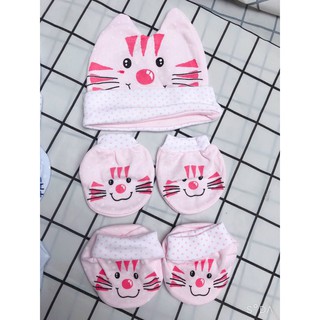 Set nón bao tay chân thái lan gấu