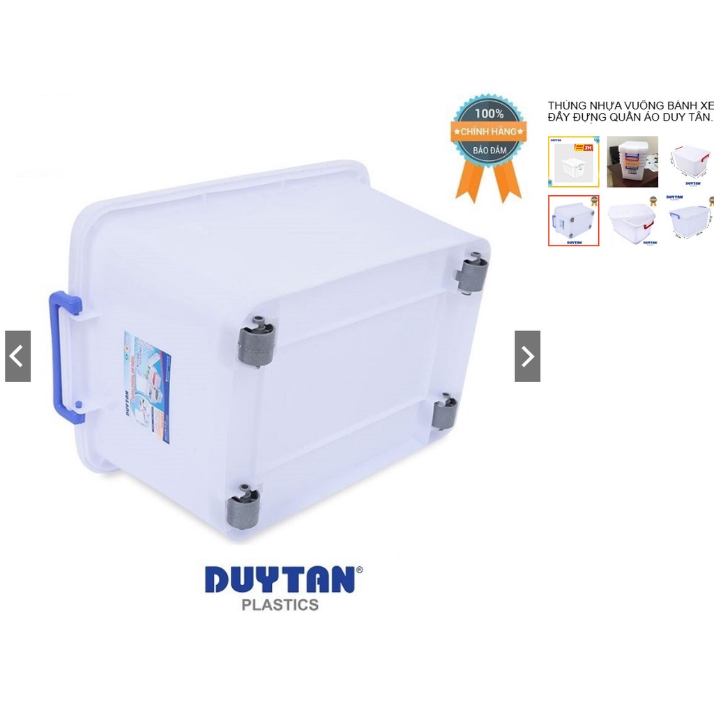THÙNG NHỰA Duy Tân có bánh xe 90L (747)- GIAO NHANH 1H