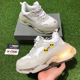 [FreeShip+Bill+Dây50k] Giày thể thao 3 len đế hơi Trắng Full size nam nữ 36-44, full phụ kiện