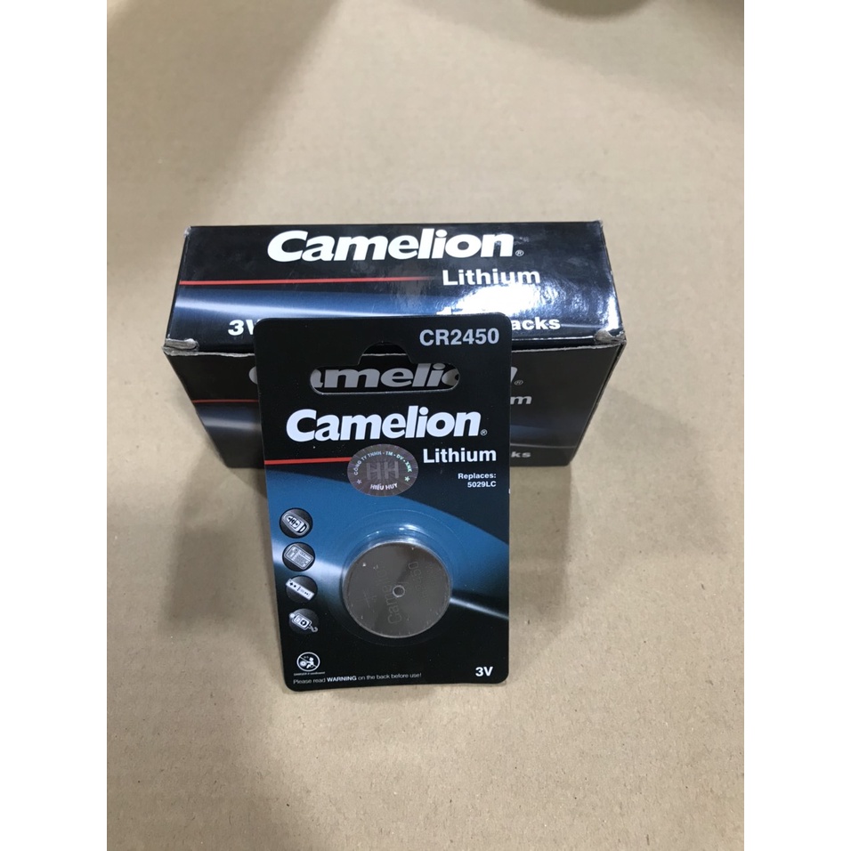 Pin CR2450 Camelion Lithium 3V chính hãng - Vỉ 1 viên hàng chính hãng