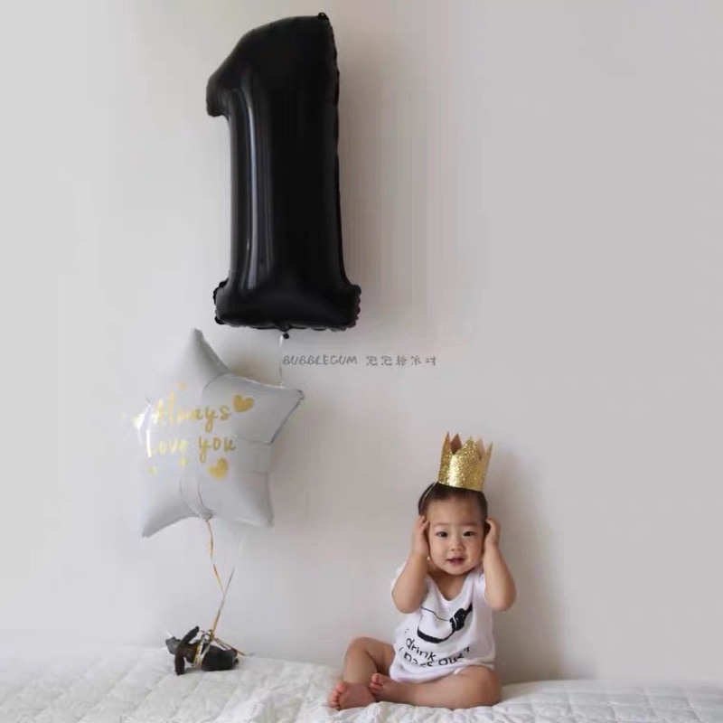 Bóng Bóng Nhôm Đen Hot Trend 40cm Trang Trí Sinh Nhật - Yori Party