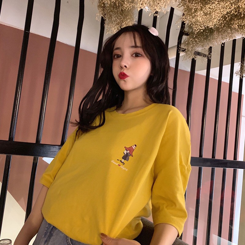 Áo thun unisex form rộng tay lỡ phông oversize nam nữ ulzzang KOMBOH GOOD NIGHT A56 | WebRaoVat - webraovat.net.vn