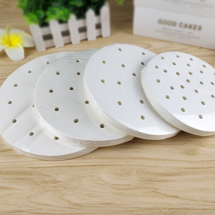 &lt;Video Review&gt; Sỉ Set 100 Tờ Giấy Nến Đục Lỗ Size 21cm Giấy Nến Lót Xửng Hấp Lót Nồi Chiên Không Dầu Hấp Bánh Bao U163