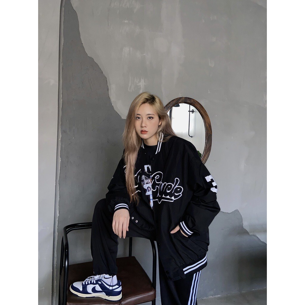 Áo Khoác Bombre VARSITY JACKET Gió Form Unisex Phong Cách Hàn Quốc