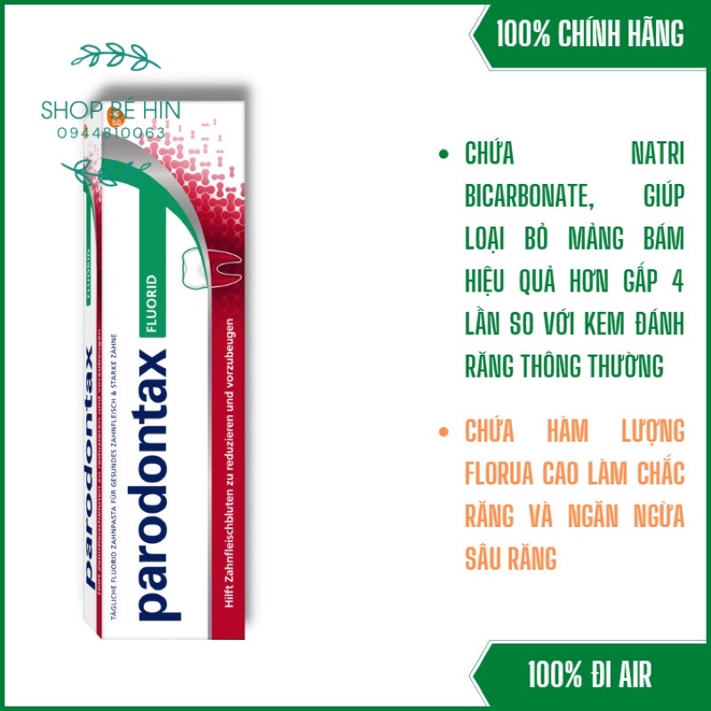 Kem đánh răng thảo dược Parodontax, Kem đánh răng chống chảy máu chân răng vô cùng hiệu quả, Hàng Đức chính hãng