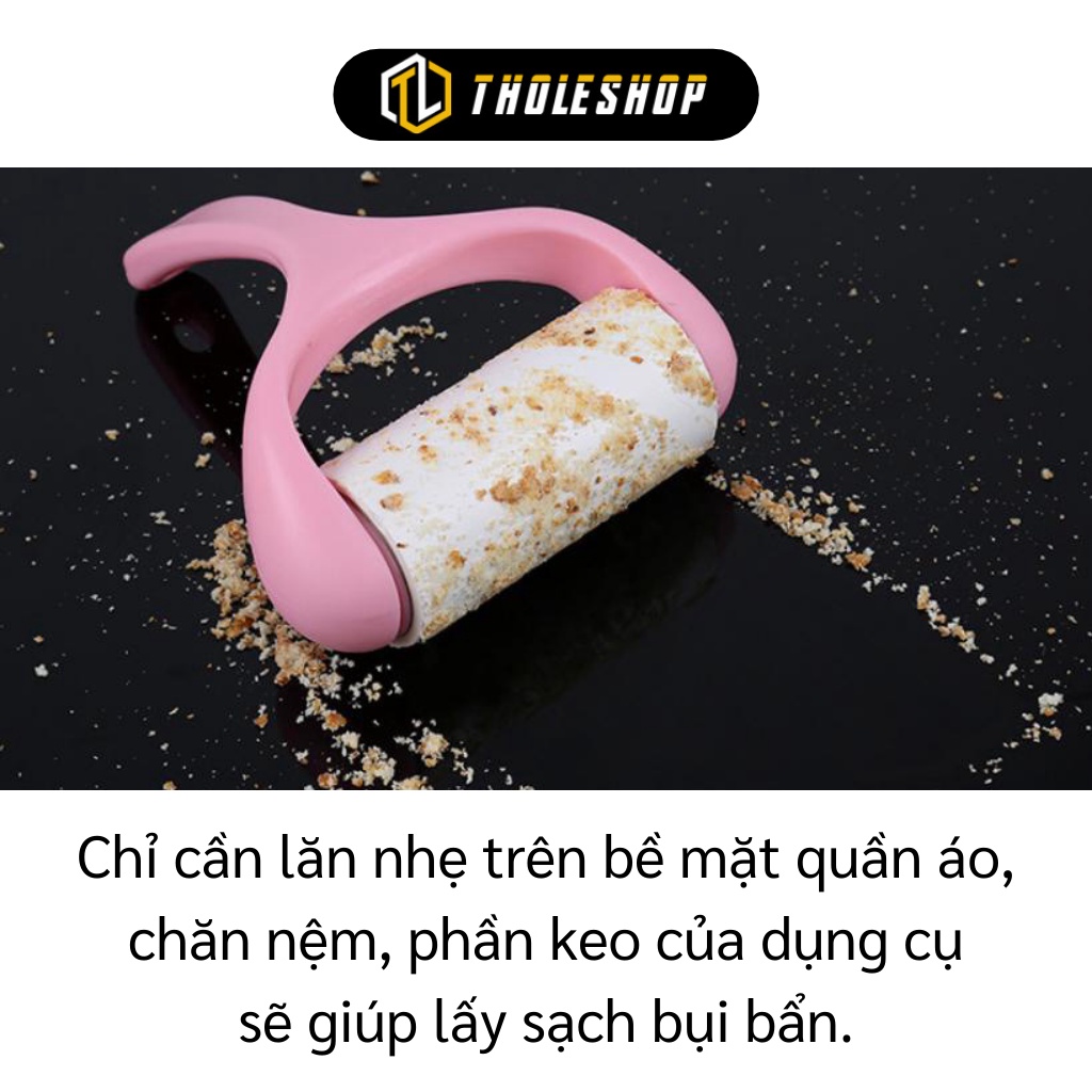 Cây Lăn Bụi - Cây Lăn Quần Áo Cán Cong Làm Sạch Lông Chó Mèo Trên Ga Giường, Sofa, Đồ 3737