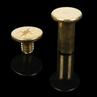Scrapbook Binding Screw Post 10mm 19pcs Brass Tone