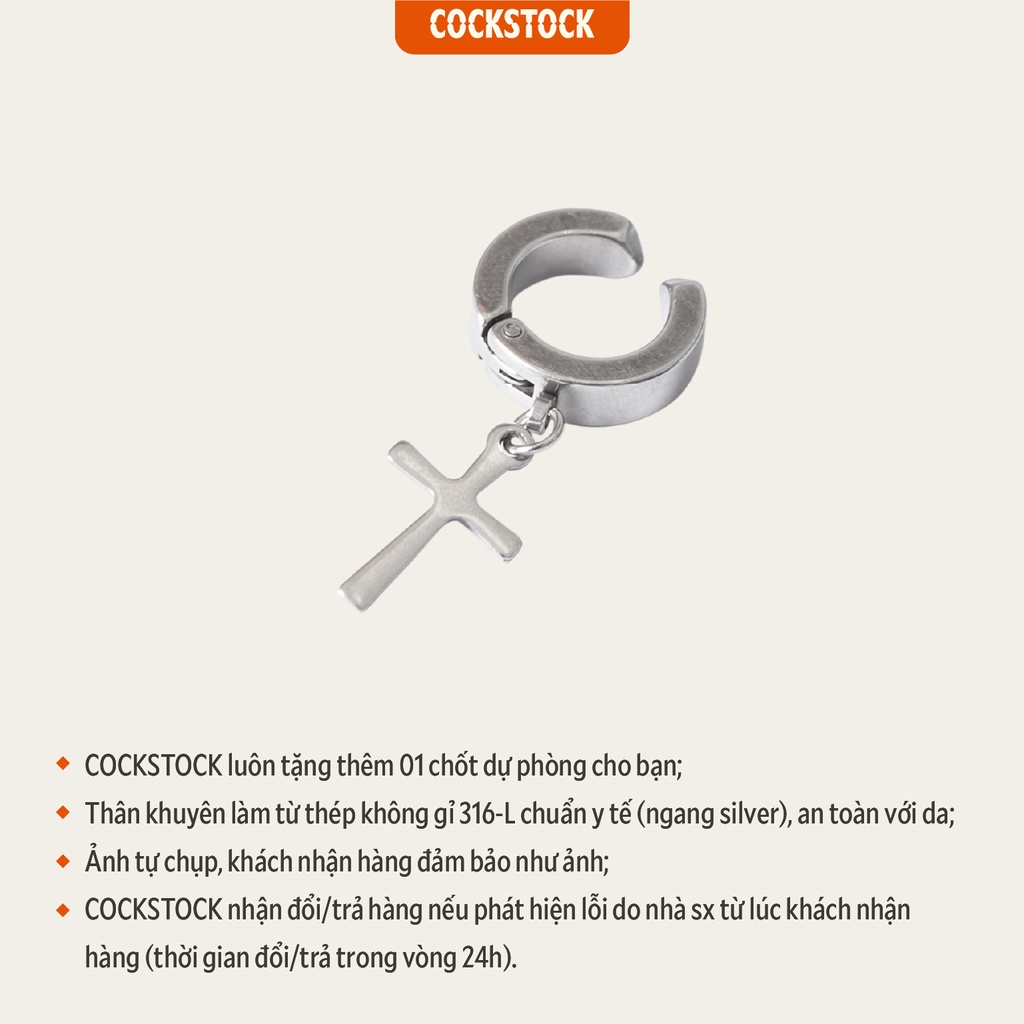 Khuyên kẹp tai vòng thánh giá Ring Cross CockStock