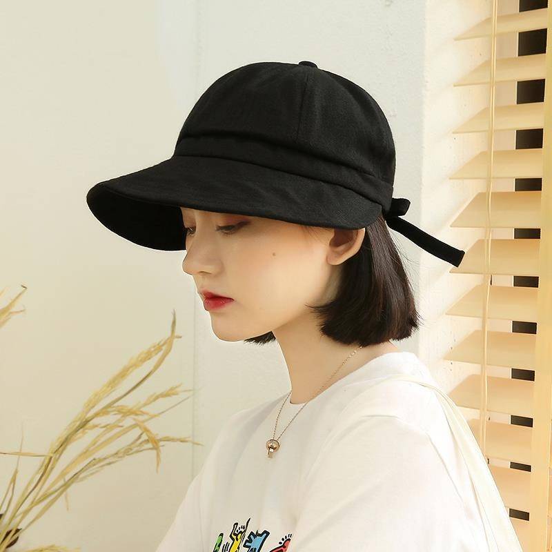 Mũ Chống Nắng Vành Rộng Màu Đen Phong Cách Hàn Quốc Thời Trang Mùa Hè Cho Nữ