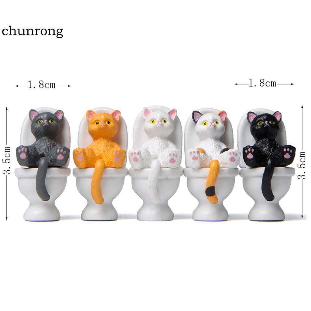 Mô hình chú mèo toilet mini ngộ nghĩnh vui nhộn cho bé