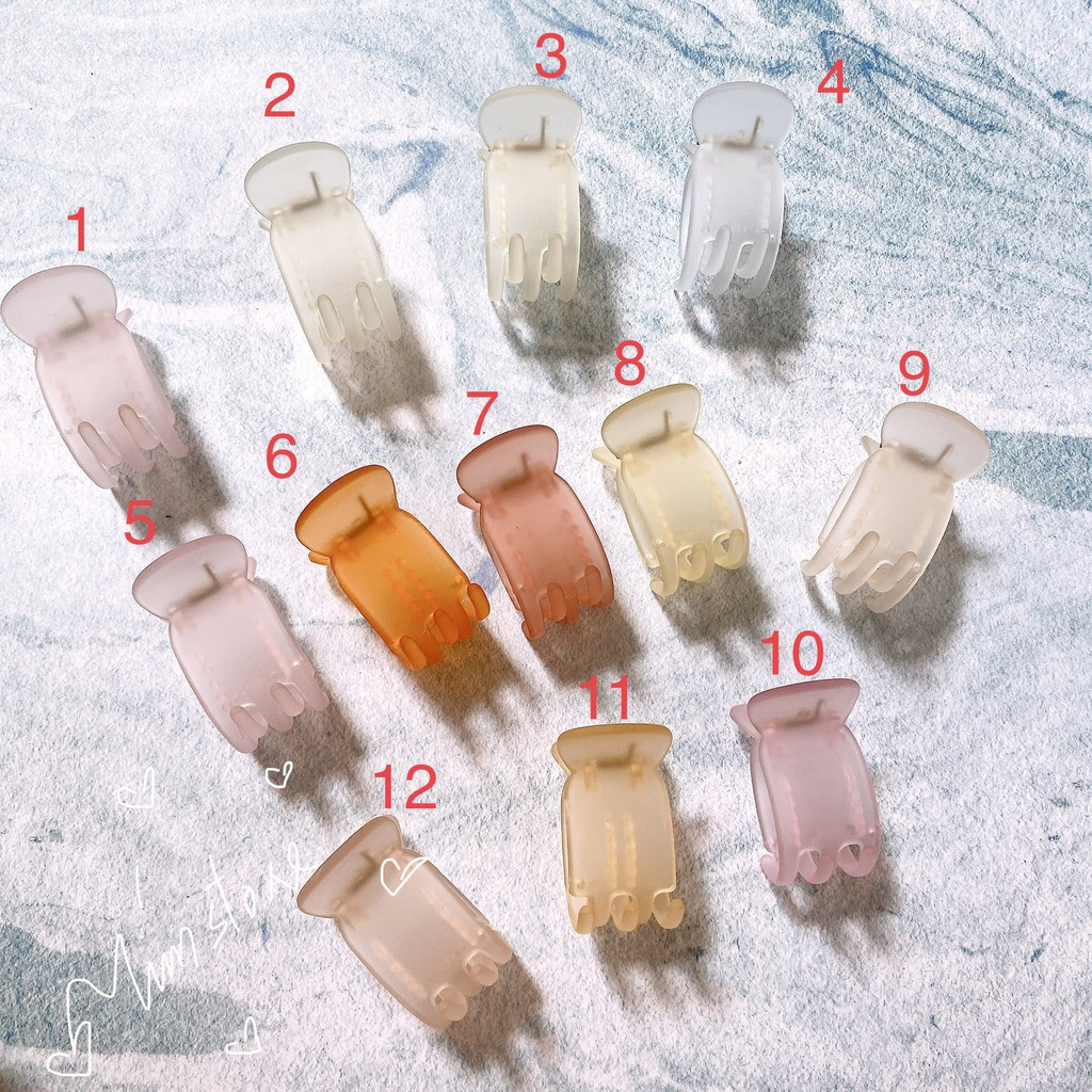 [Mã SKAMCLU8 giảm 10% cho đơn từ 100K] {Ảnh thật}KẸP TÓC NỮ, BẤU CÀNG CUA 5 RĂNG, MÀU TRƠN PASTEL