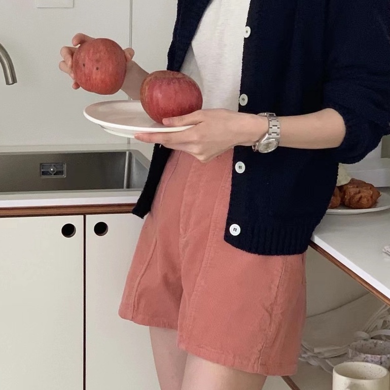 Quần short Nhung tăm lưng chun có bigsize 60kg-70kg