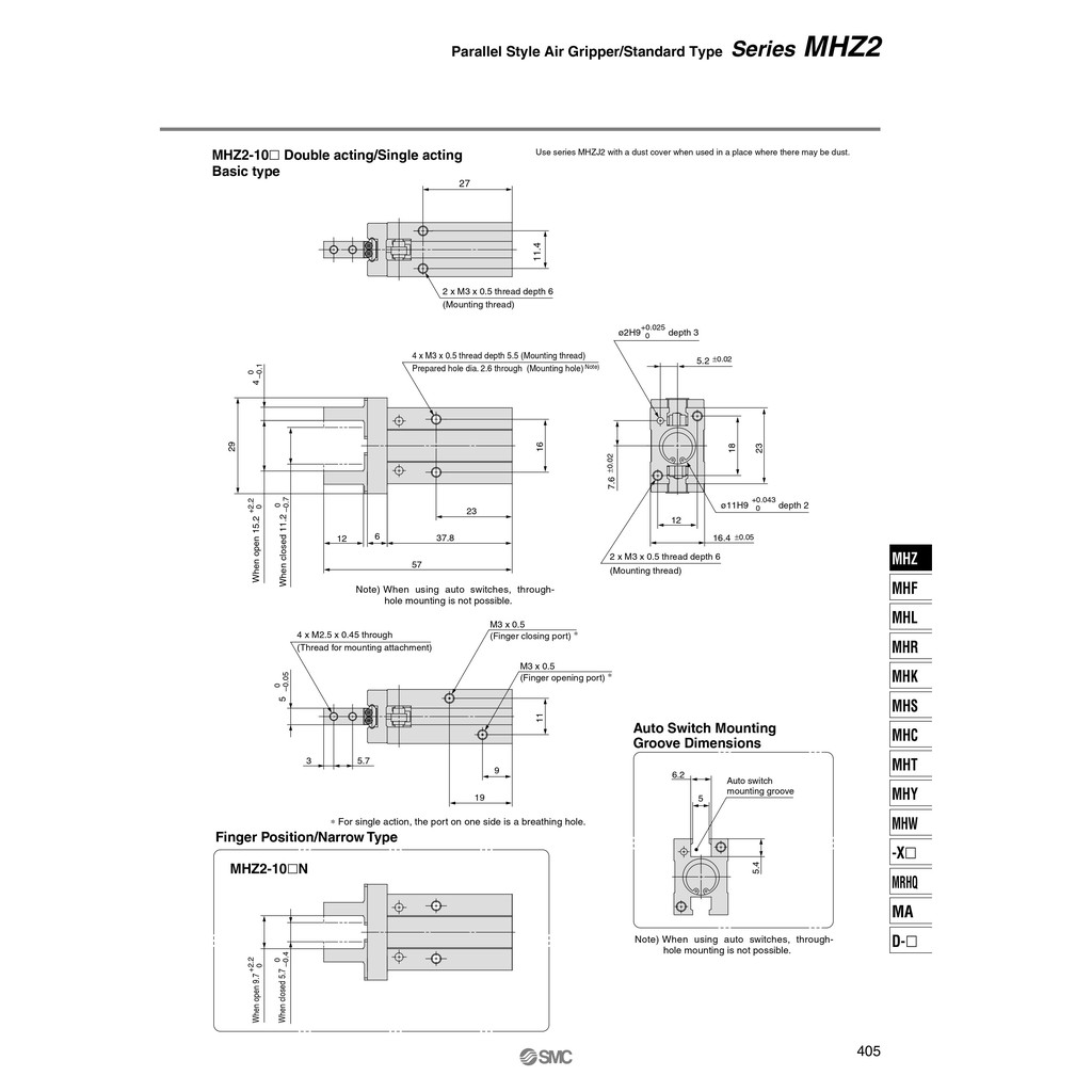 Xylanh kẹp SMC MHZ2-10D MHZ2-10S MHZL2-10D MHZL2-10S xilanh khí nén