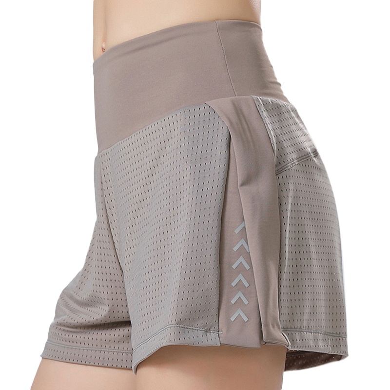 Xiangbao Quần Short Thể Thao Lưng Cao Có Túi Lót Vải Comfo Cho Nữ