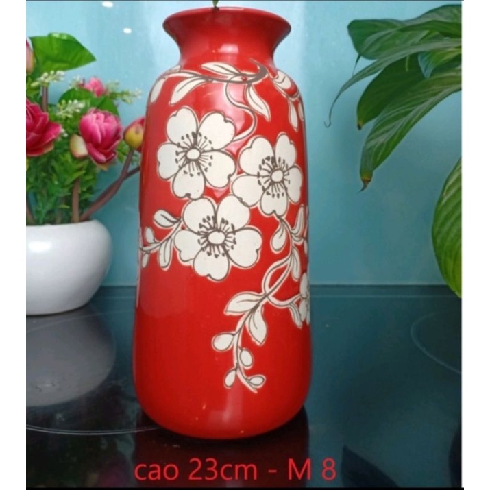 Bình Hoa Gốm Sứ Bát Tràng - Dáng Hút Lộc