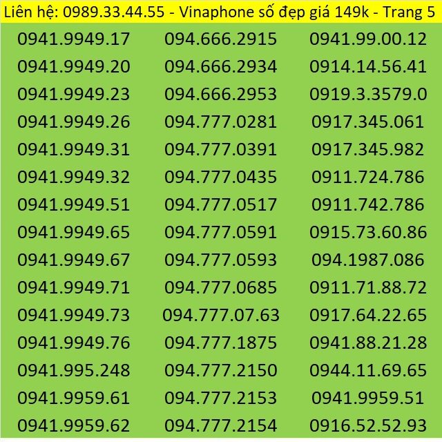 Sim số Vinaphone giá rẻ