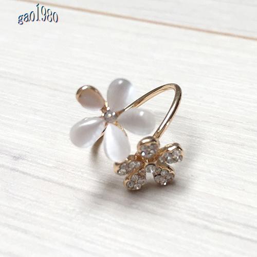 1 Nhẫn Hở Hình Hoa Cúc Đính Đá Pha Lê Thanh Lịch