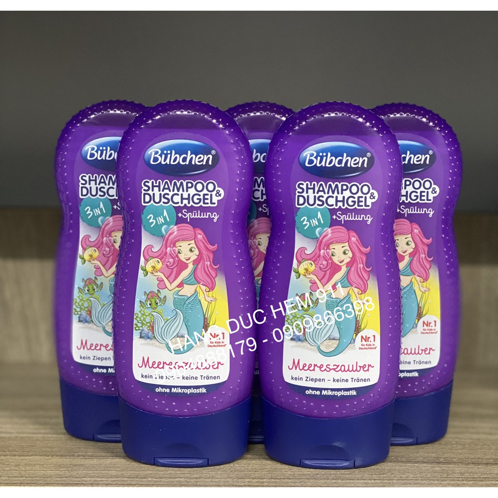 Sữa tắm gội 2in1 bé trai bé gái Bubchen Shampoo & Duschgel Đức