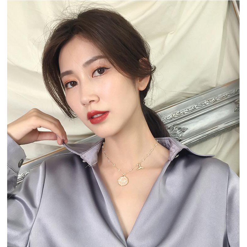 ✨BỘ DÂY CHUYỂN TITAN SEQUIN ĐUÔI CÁ LẤP LÁNH✨