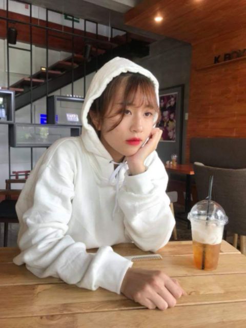 Áo hoodie trơn nỉ tròng đầu basic form rộng Unisex