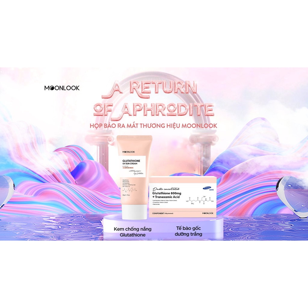 Kem chống nắng Moonlook Nâng tông làm trắng da SPG 50+ PA ++