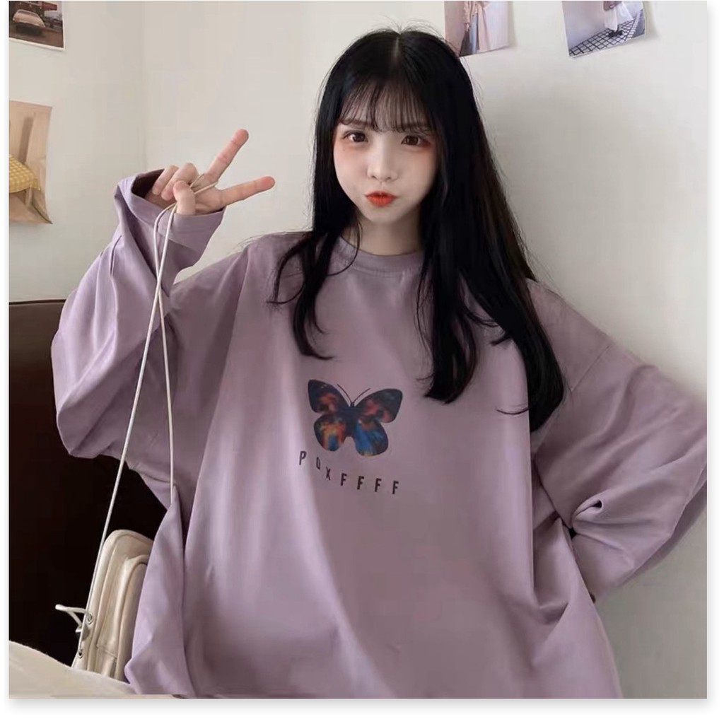 [FREESHIP] ÁO THUN DÀI TAY IN HÌNH COM BƯỚM CỰC ĐẸP MẪU MỚI PHONG CÁCH SWEATER ULZZANG HÀN QUỐC ML046