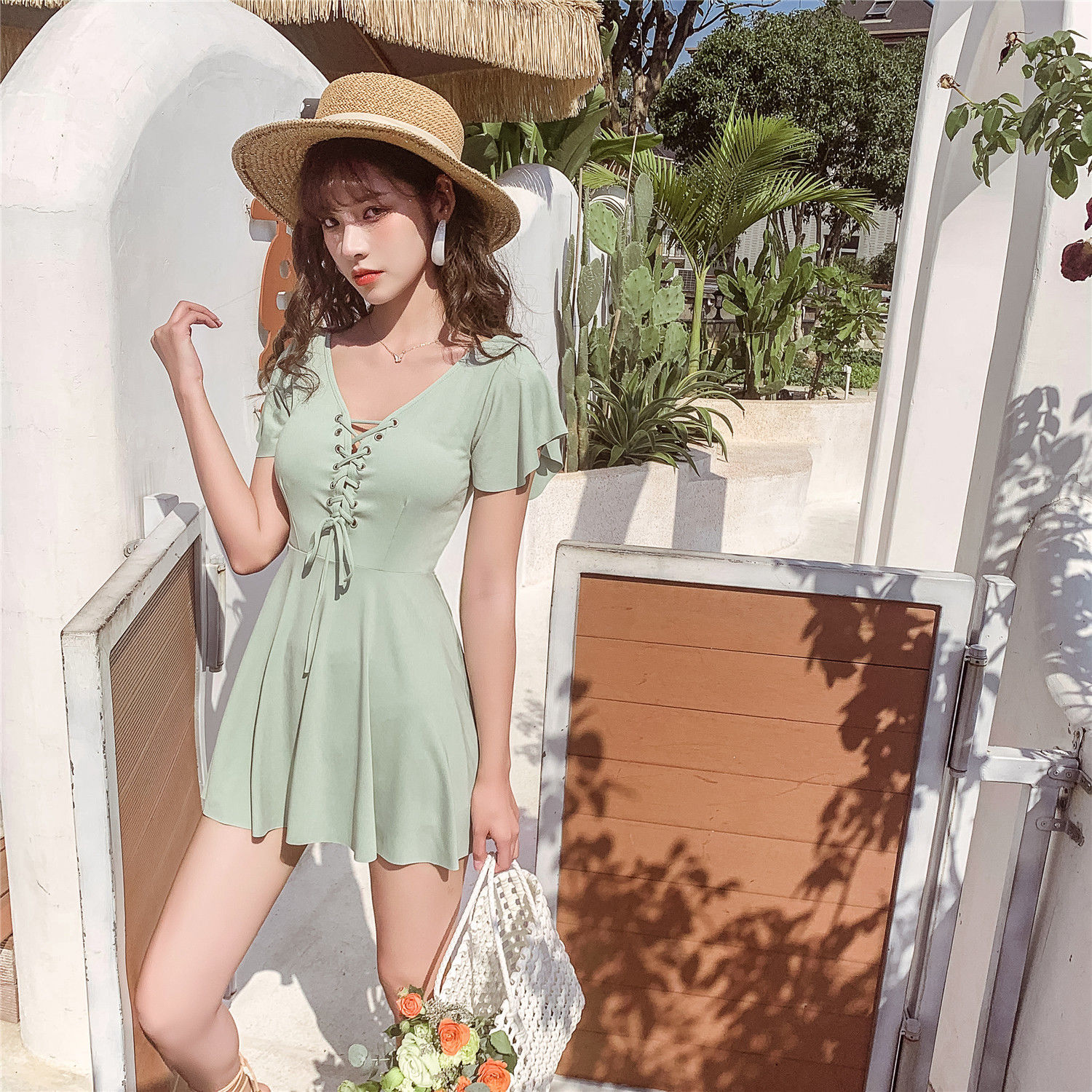 Bộ Bikini Hai Mảnh Màu Xanh Lá Gợi Cảm Wnrc01 | BigBuy360 - bigbuy360.vn