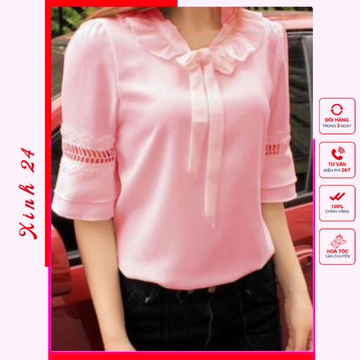 Áo kiểu nữ tay phối ren phong cách Hàn Quốc thời trang cho nữ | BigBuy360 - bigbuy360.vn