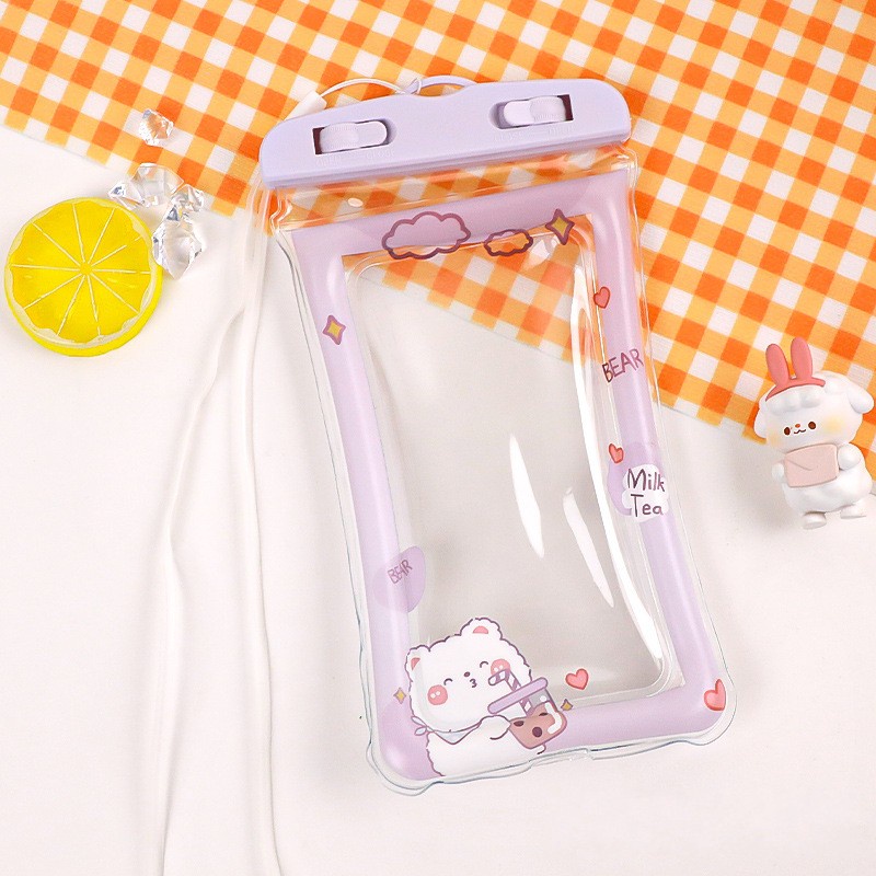 Túi đựng điện thoại chống thấm nước họa tiết hoạt hình dễ thương