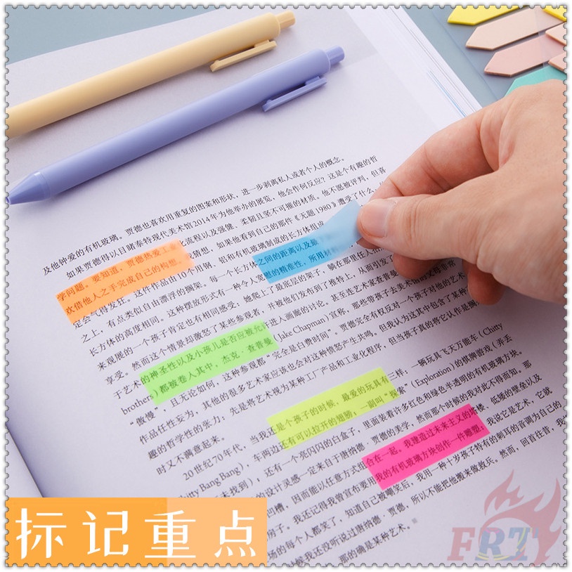 100 Tờ ✿ Ghi Chú Dính Chỉ Số 5 Màu ✿ Tập Giấy Ghi Chú Tự Dính Tiện Dụng Cho Trường Học / Văn Phòng