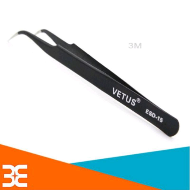 Nhíp Gắp Linh Kiện Điện Tử ESD, Nhíp Nhặt Lông Yến Siêu Nhọn VETUS Sơn Tĩnh Điện Cao Cấp