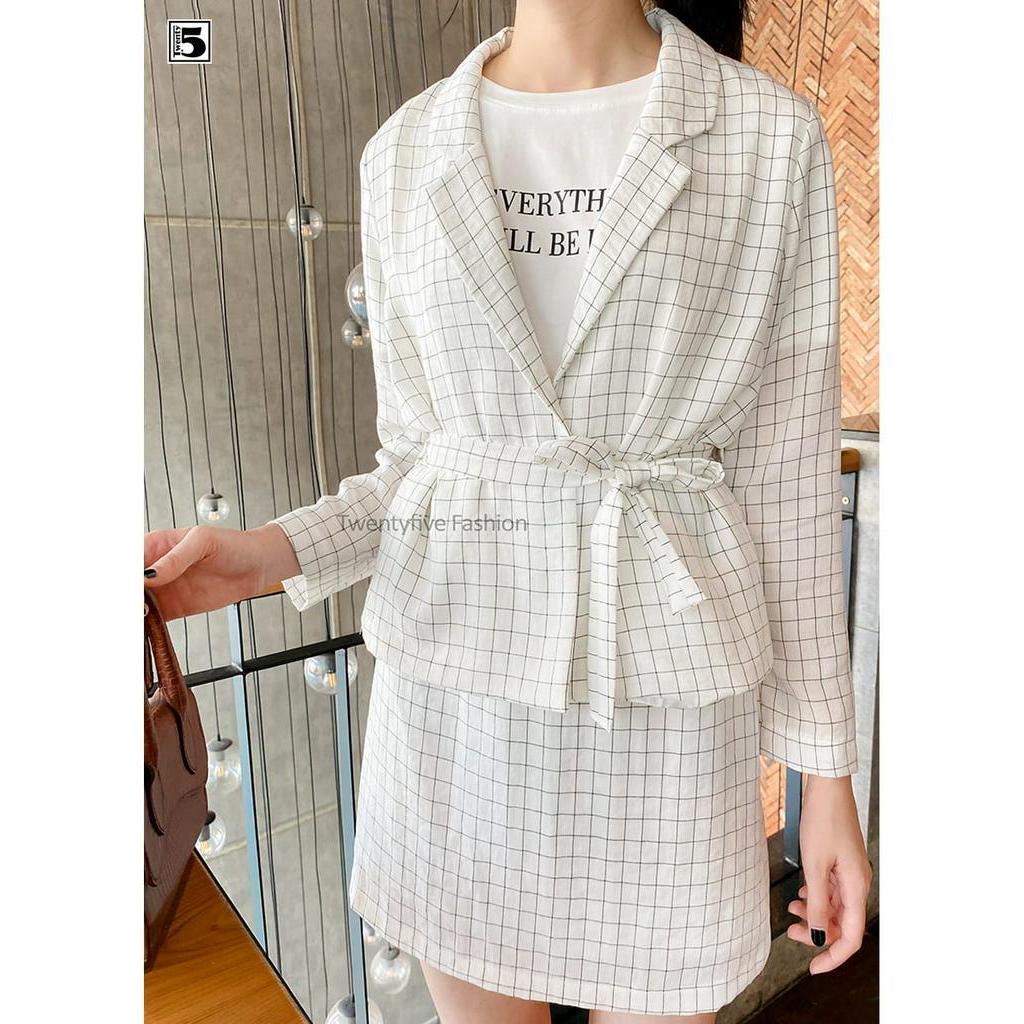 Áo vest nữ kẻ caro Twentyfive TV15