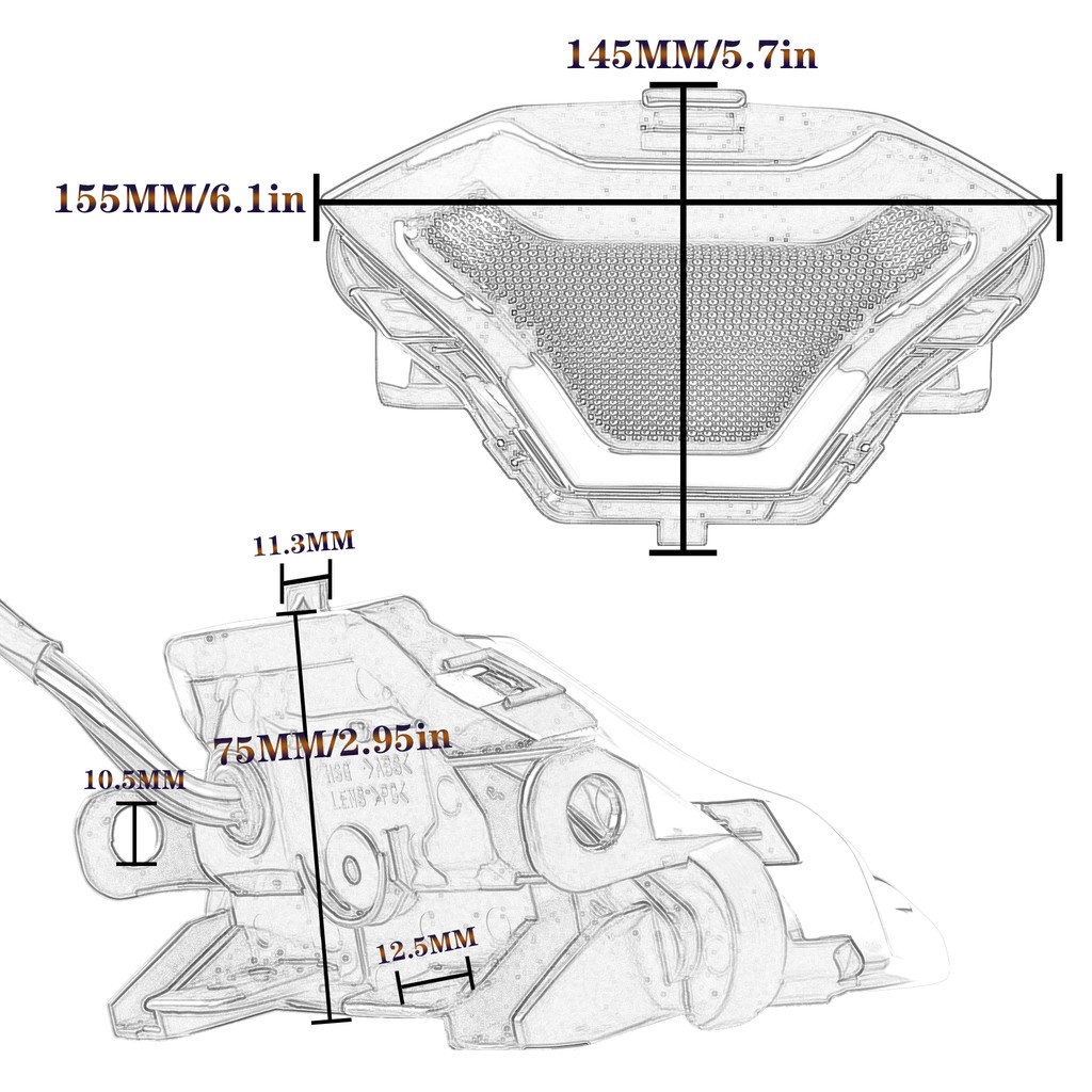 Bộ Đèn Phanh / Xi Nhan / Đèn Xi Nhan Gắn Đuôi Xe YAMAHA R3 r25 MT03 MT-07 MT25 FZ-07 Y15ZR LC150 r25 mt07 rs150 y15 v2 lc135 v1