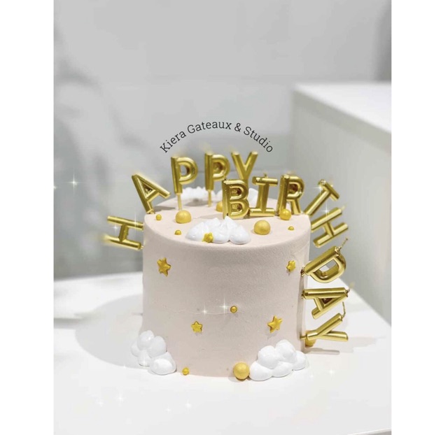 Bộ Nến Chữ Nhũ Happy Birthday