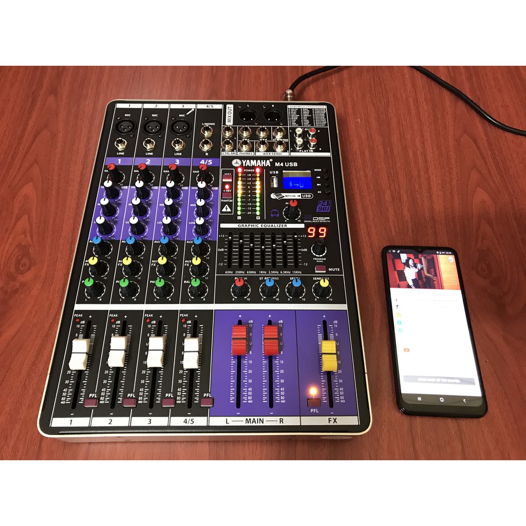 Mixer Live Stream và Karaoke Yamaha M4 USB có Bluetooth đa chức năng