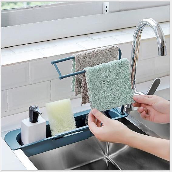 Giá để giẻ rửa bát trên bồn rửa bằng nhựa tiện lợi
