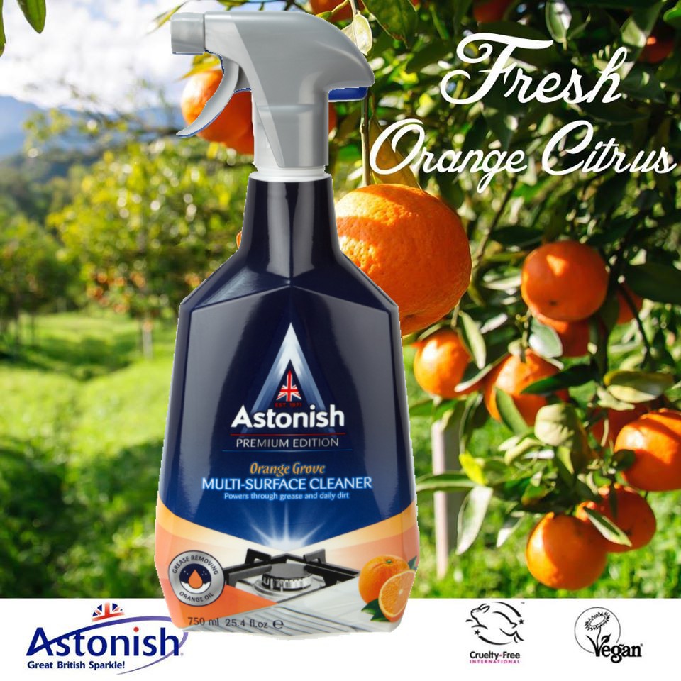 Bình xịt vệ sinh bếp hương cam Astonish C6790_750ml - Nước Lau Bếp