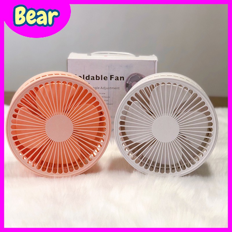 Quạt tích điện gấp gọn CAO CẤP - Quạt để bàn Foldable Fan - Pin 7200 mAh 4 chế độ gió cực mạnh (KÈM ĐIỀU KHIỂN TỪ XA)