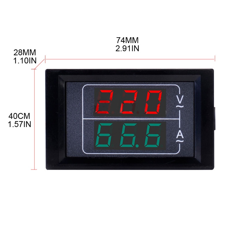 Vôn kế kỹ thuật số với đèn led hiển thị đa năng cao cấp