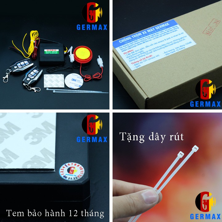 Chống trộm xe máy cao cấp tự lắp có xi nhan Germax GM-N2R