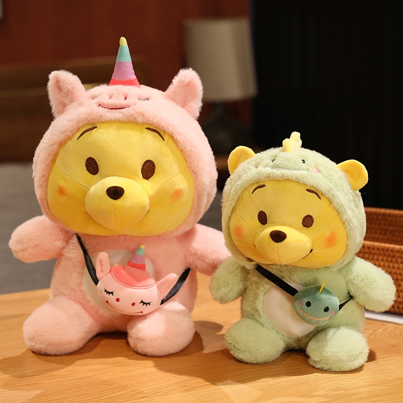 Hàng Có Sẵn Trong 24Winnie The Pooh Đồ chơi sang trọng Winnie Cosplay Khủng long Unicorn Búp bê sang trọng Dễ thương Unicorn Bear Gối sang trọng cho trẻ em