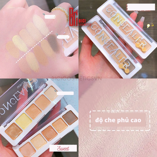 Bảng Che Khuyết Điểm 5 ô WODWOD Concealer Pallete Nội Địa Trung