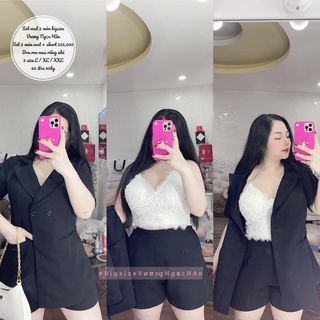 SET VEST THIẾT KẾ - SHORT BIGSIZE VƯƠNG NGỌC HÂN ( KHÔNG KÈM BRA )