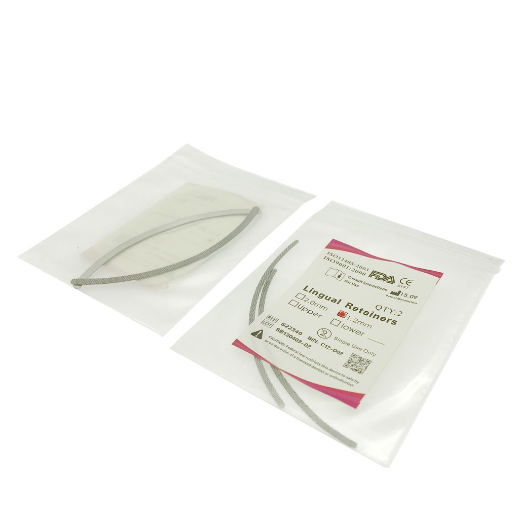 Set 2 thanh cố định mặt trong Lingual Retainers chỉnh hình răng đa năng 1.2mm/ 2.0mm
