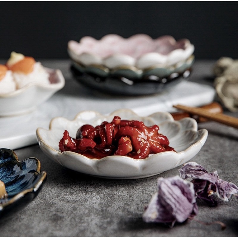 Bát chấm, dĩa chấm nhiều hoạ tiết, bát chấm phong cách Nhật Bản