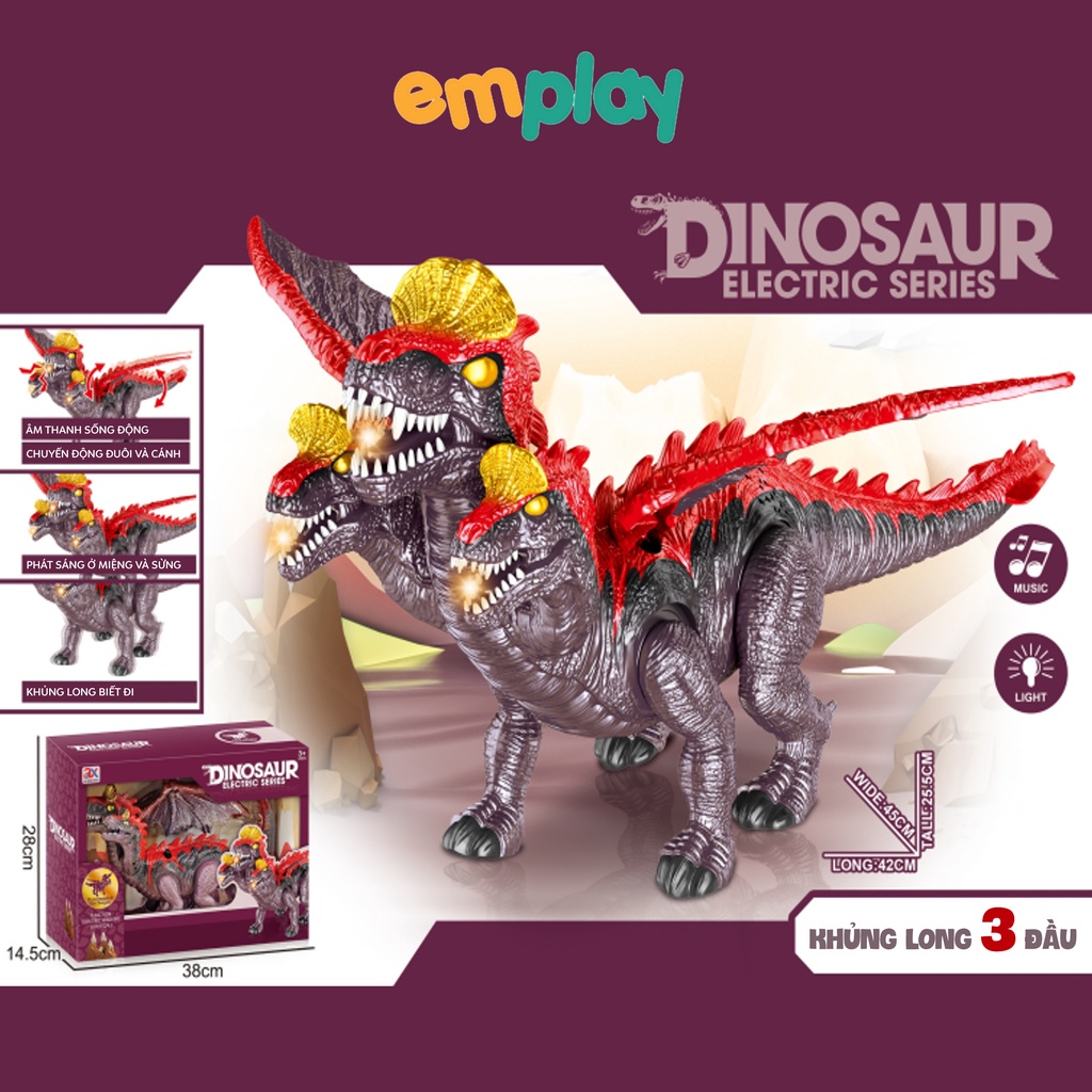(Summer Sale 50%) Đồ chơi khủng long bay cao cấp Emplay chạy bằng pin AA, chất liệu nhựa ABS đã được kiểm định an toàn