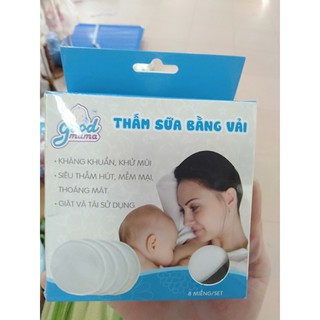 [BANBUONBANLE]Miếng lót thấm sữa bằng vải good mama (hộp 8miếng)