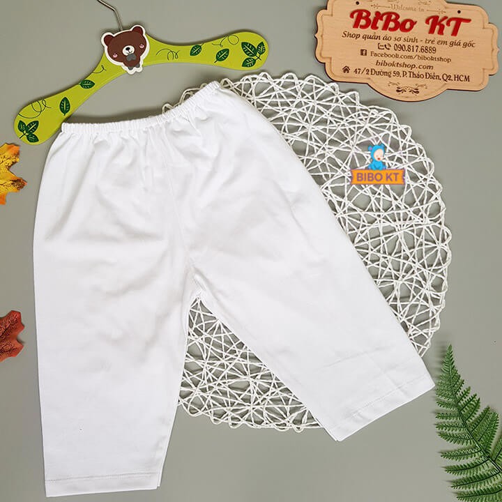 (7-19kg) QUẦN DÀI COTTON TRẮNG CHO BÉ - BIBO KIM THU