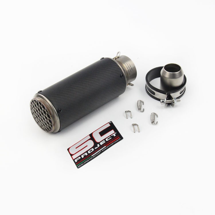Ống Xả Nhiệt 51mm/60mm Bằng Sợi Carbon Cho Xe Mô Tô