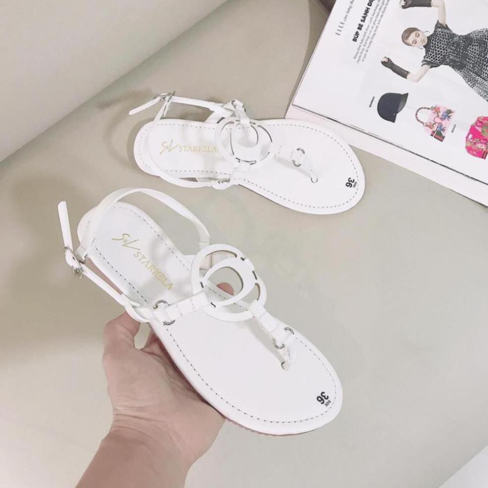 Sandal Nữ, Giày Sandal Nữ Đế Thấp 1Cm Xỏ Ngón Da Mềm Thích Hợp Mọi Lứa Tuổi Phối Phuj Kiện Cực Xinh Đế Chống Trượt